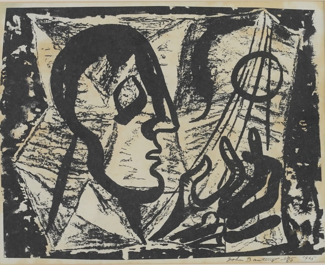 John Banting, 1902-1972, A study of a man playing a musical instrument